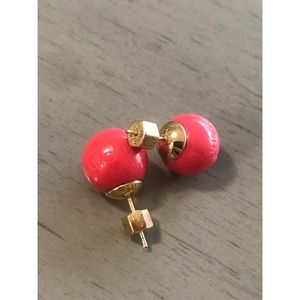 Marc by Marc Jacobs Coral Ball Logo Stud Earrings